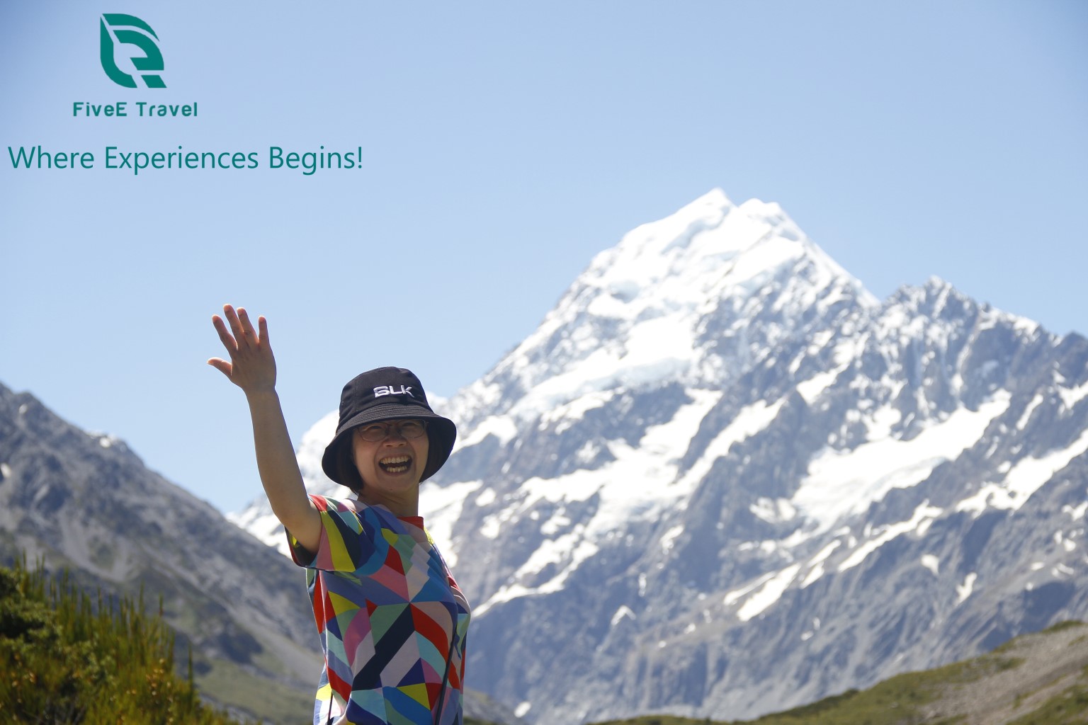 Slogan of FiveE Travel - New Zealand small group tours